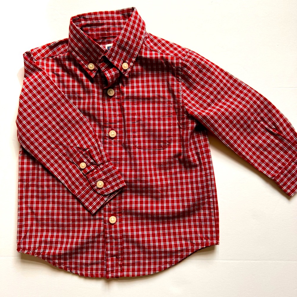 Janie and Jack baby boy plaid dress shirt